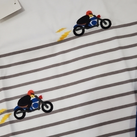 Hanna Andersson Embroidered T-Shirt and Shorts Race Cars Summer Set NWT - Picture 2 of 8